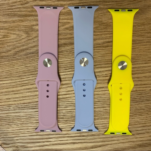 Watch bands for Apple Smart Watch size 42/44mm yellow, lavender and lilac - Picture 4 of 5